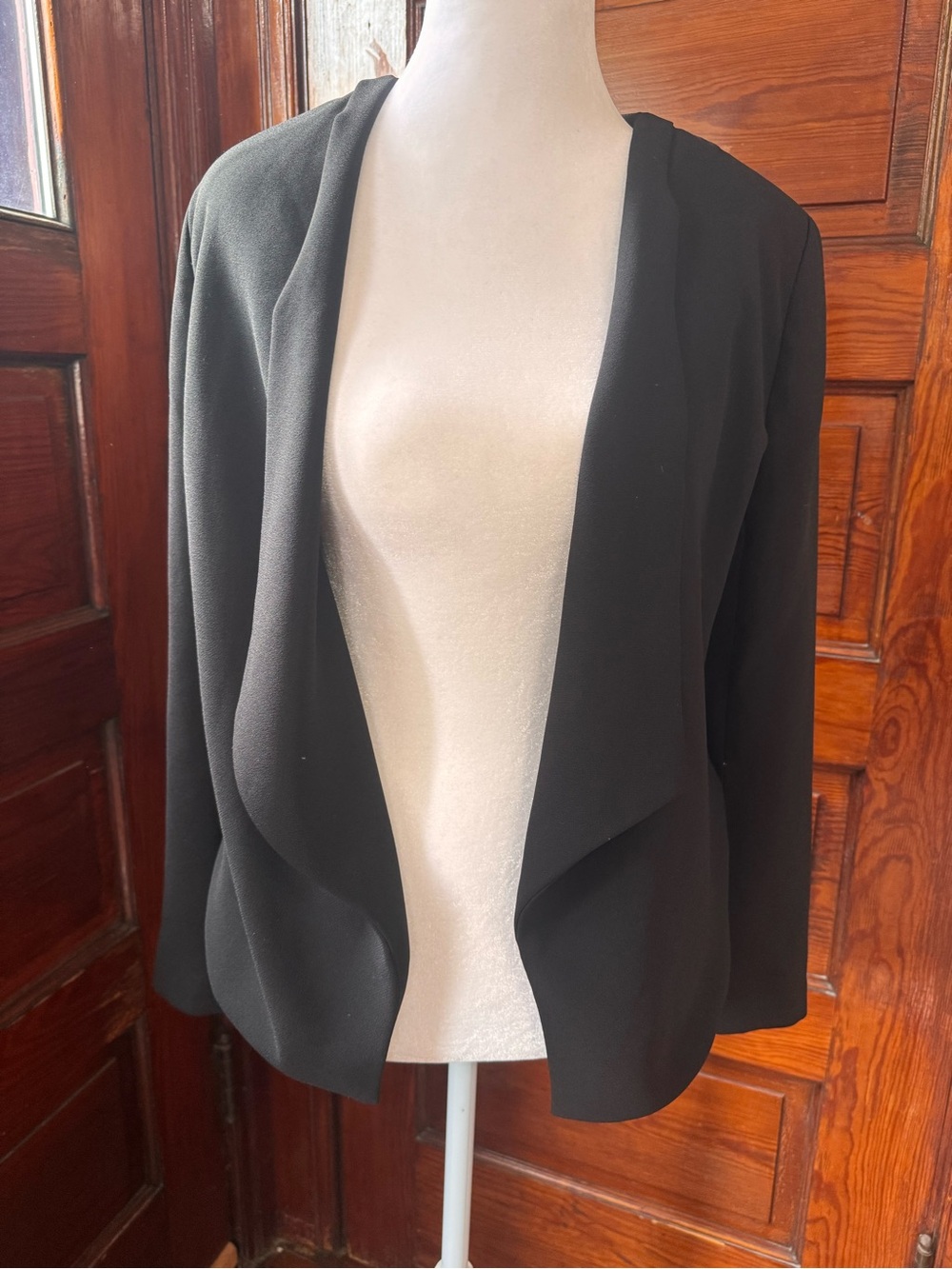 Express Black Open Front Blazer Size 0 Minimalist Professional Careerwear